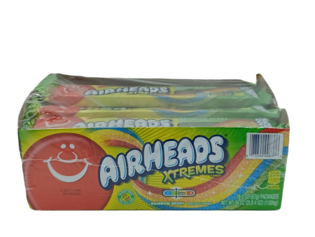 AirHeads Xtremes Rainbow Berry Strips 2oz 18ct Hot on Sale