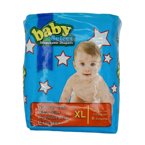 Select Baby Diapers XL 8ct Supply