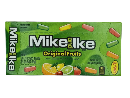 Mike and Ike Original Fruits 3 $99c .78oz 24ct Cheap