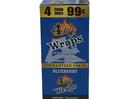 4k s Wraps Blueberry 4 .99c 30 4pk For Cheap