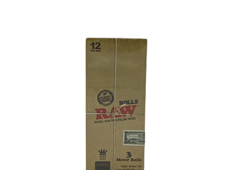 Raw Classic King Size Rolls 3 12ct Supply