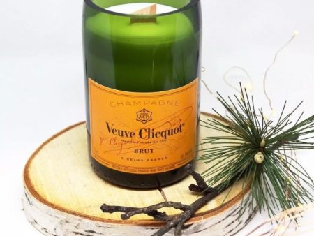 Champagne Wine Soy Candle Recycled- Wood Wick & Scented Hot on Sale