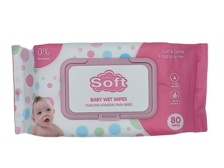 Soft Baby Wet Wipes pink 80ct Online Sale