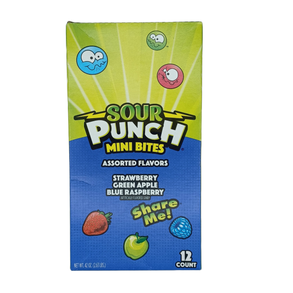 Sour Punch Mini Bites Assorted Flvs 12ct on Sale