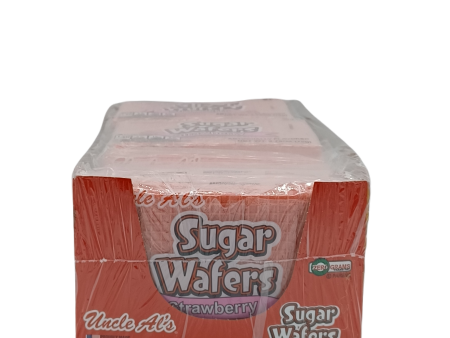 Uncle Al s Sugar Wafers Strawberry 2.75oz 12ct Online now