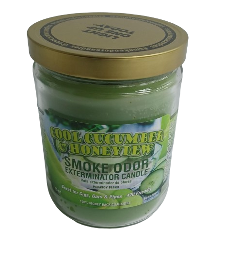 Smoke Odor Cool Cucumber & Honey Candle 13oz For Discount