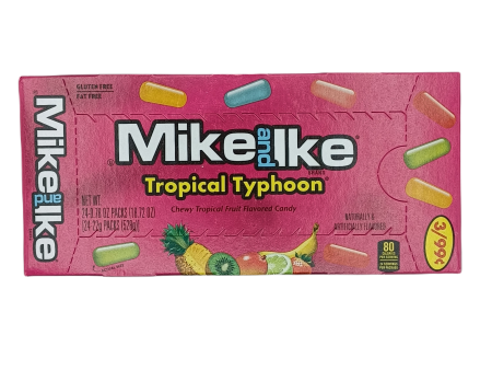 Mike and Ike Tropical Typhoon 3 $99c .78oz 24ct Online now