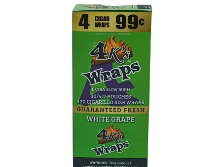 4k s Wraps White Grape 4 .99c 30 4pk Hot on Sale