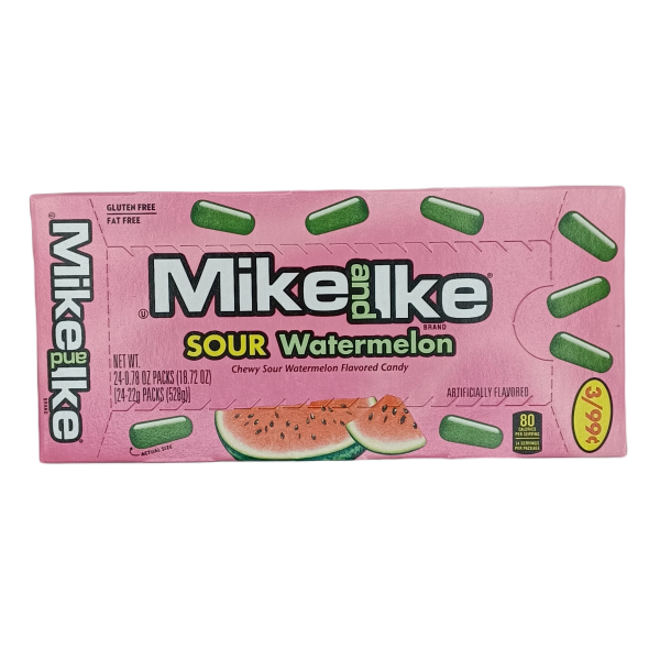 Mike and Ike Sour Watermelon 3 $99c .78oz 24ct Discount