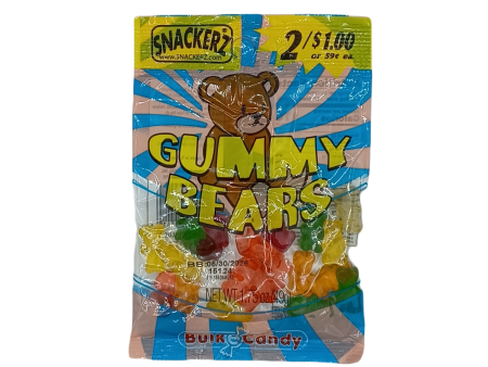 Snackerz 2 $1 gummy bears 12ct Sale