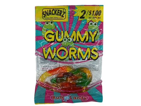 Snackerz 2 $1 gummy worms 12ct Supply