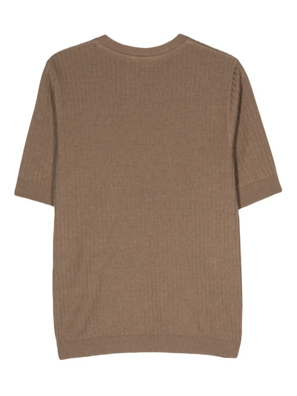 Ribbed-Knit T-Shirt For Cheap