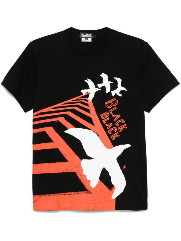 Bird-Print T-Shirt Fashion