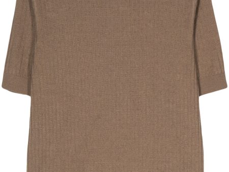 Ribbed-Knit T-Shirt For Cheap